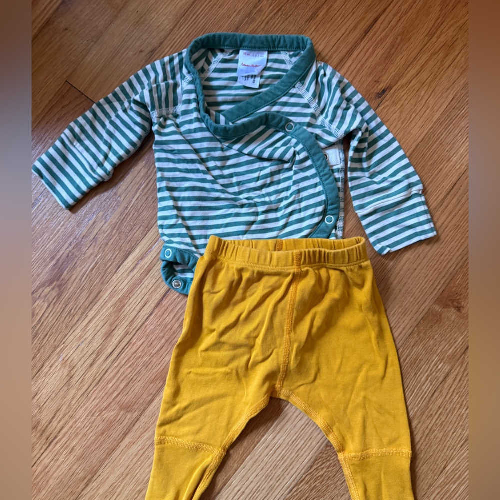 Hanna Andersson Baby Layette Wrap Top & Wiggle Pants in HannaSoft™